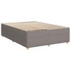 vidaXL Sommier &agrave; lattes de lit avec matelas Taupe 160x200 cm Tissu