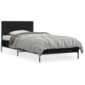 vidaXL Cadre de lit sans matelas noir 100x200 cm