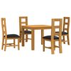 vidaXL Ensemble de salle &agrave; manger 5 pc Noir Bois de ch&ecirc;ne massif