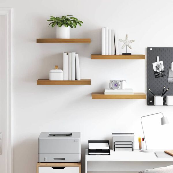 vidaXL &Eacute;tag&egrave;re Murale 4 pcs Marron 50 x 23 x 4 cm Bois d'ing&eacute;nierie