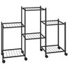 vidaXL Jardini&egrave;re avec roues 83x25x63,5 cm Noir Fer