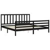 vidaXL Cadre de lit sans matelas noir 200x200 cm bois massif de pin