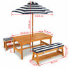 KidKraft Jeu de table et banc de jardin pour enfants Bois Bleu 00106