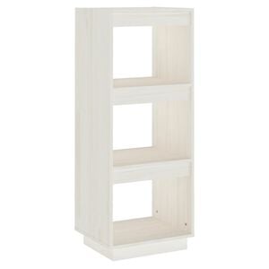 vidaXL Biblioth&egrave;que/S&eacute;parateur de pi&egrave;ce blanc 40x35x103 cm pin massif