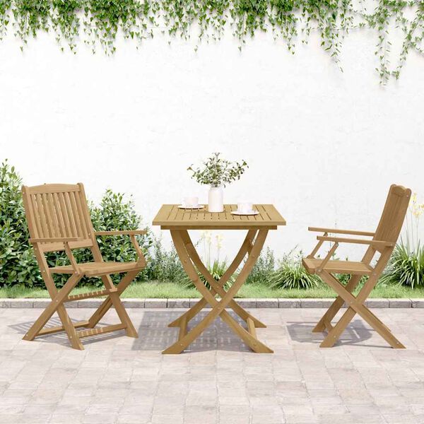 vidaXL Chaises pliables de jardin lot de 2 bois massif d'acacia