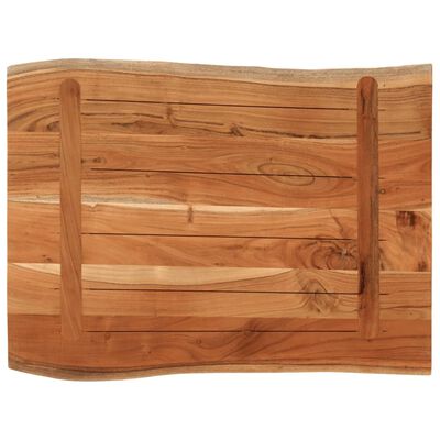 vidaXL Dessus de table 80x60x3,8 cm rectangulaire bois massif d'acacia