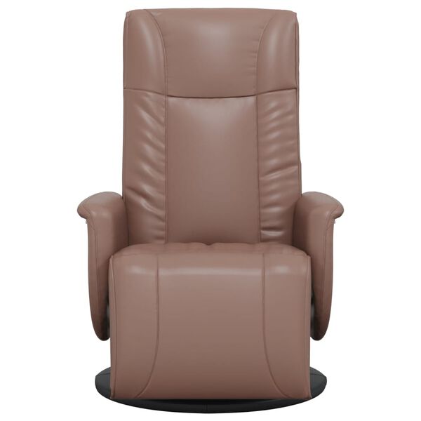 vidaXL Fauteuil inclinable avec repose-pieds marron similicuir