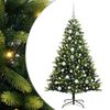 vidaXL Arbre de No&euml;l artificiel &agrave; charni&egrave;res 150 LED Vert 120 cm