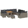 vidaXL Ensemble de canap&eacute; de jardin 13 pc 12-Nombre de places Gris