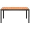 vidaXL Ensemble &agrave; manger de jardin 7 pcs noir et marron