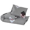vidaXL Ensemble de housse de couette Gris 200x200 cm Coton