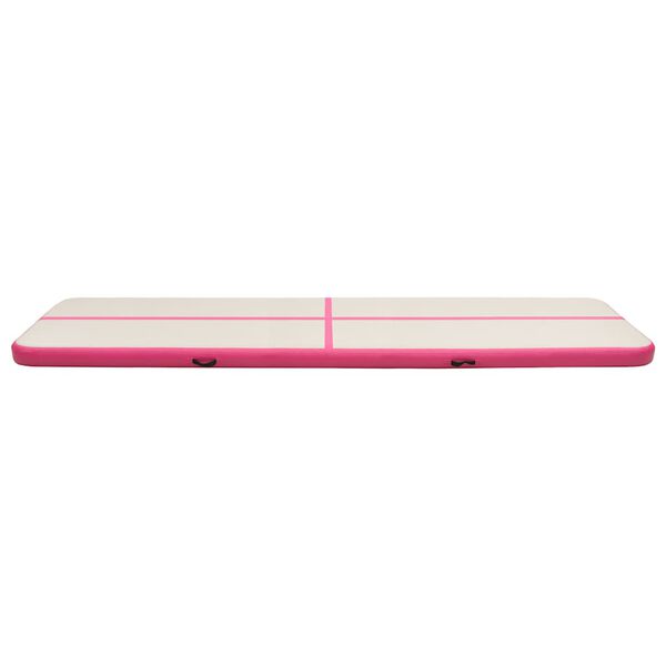 vidaXL Tapis gonflable de gymnastique avec pompe 800x100x15cm PVC Rose