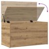 vidaXL Coffre de rangement chêne artisanal 84x42x46 cm bois ingénierie