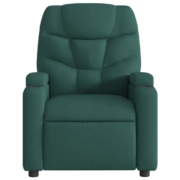 vidaXL Fauteuil inclinable Vert foncé Tissu