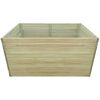 vidaXL Lit sur&eacute;lev&eacute; de jardin Bois de pin impr&eacute;gn&eacute; 100x100x77 cm