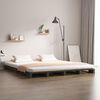 vidaXL Lit de palette sans matelas gris 120x200 cm bois massif