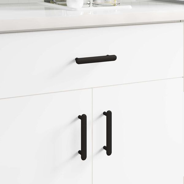 vidaXL Poign&eacute;e de cabinet 2 pcs Noir 121 x 16.6 x 28.3 mm Fer