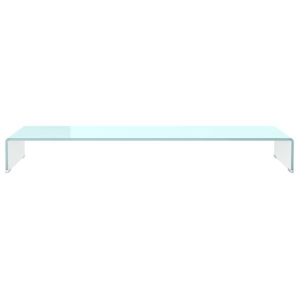 vidaXL Meuble TV/Support pour moniteur 110x30x13 cm verre vert