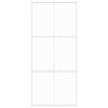 vidaXL Porte coulissante blanc 90x205 cm verre tremp&eacute; aluminium