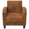 vidaXL Fauteuil Marron Similicuir daim