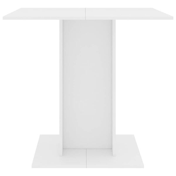 vidaXL Table &agrave; manger Blanc 80x80x75 cm bois d'ing&eacute;nierie
