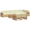 vidaXL Ensemble de canap&eacute;s d'ext&eacute;rieur 9 pc Blanc et cr&egrave;me Polyester