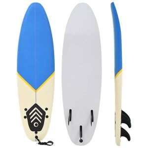 vidaXL Planche de surf 170 cm Bleu et cr&egrave;me