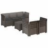 vidaXL Canap&eacute; de Jardin 5 Places avec Coussins Aspect Rotin PP