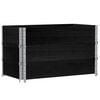 vidaXL Colliers de palette 3 pcs noir 100x50 cm bois de pin solide