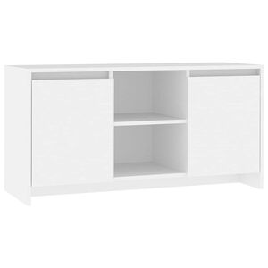 vidaXL Meuble TV Blanc 102x37,5x52,5 cm Bois d'ing&eacute;nierie