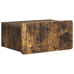 vidaXL Cabinet de chevet mural Ch&ecirc;ne fum&eacute; 49 x 34,5 x 24 cm