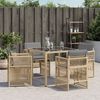 vidaXL Chaises de jardin avec coussins lot de 4 m&eacute;lange beige