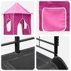 vidaXL Lit mezzanine pour enfants Noir et rose 90 x 200 cm M&eacute;tал