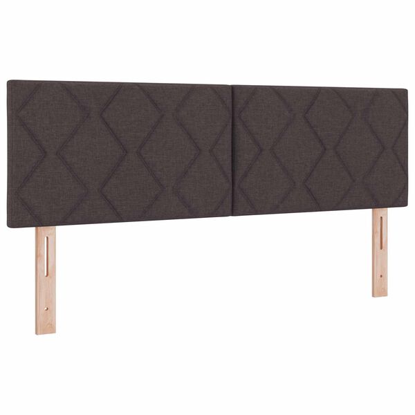 vidaXL T&ecirc;te de lit Marron 144 cm tissu