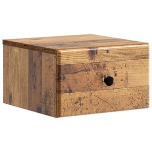 vidaXL Cabinet de chevet mural Bois ancien 34,5 x 33 x 20 cm