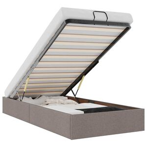 vidaXL Cadre de lit ottoman sans matelas taupe 80x200 cm tissu