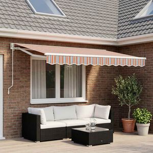 vidaXL Tissu de remplacement de cantonni&egrave;re d&rsquo;auvent multicolore 300 cm