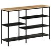vidaXL Table console 110x30x75 cm bois de manguier massif brut et fer