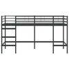 vidaXL Lit mezzanine pour enfants Noir 107 x 200 cm Acier