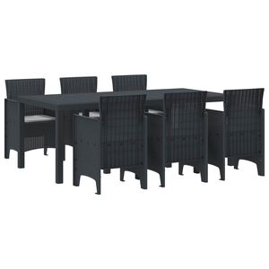 vidaXL Ensemble de salle &agrave; manger pour jardin 7 pcs Anthracite