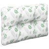 vidaXL Coussins de palette lot de 2 motif de feuilles tissu