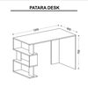 Homemania Bureau d'ordinateur Patara 120x60x75 cm Blanc et noyer