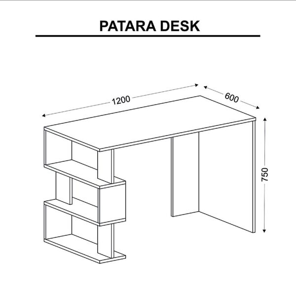 Homemania Bureau d'ordinateur Patara 120x60x75 cm Blanc et noyer