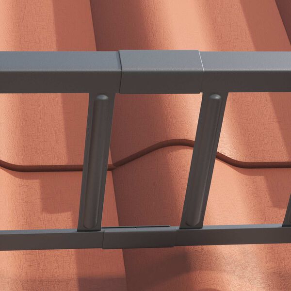 vidaXL Protection de neige pour toit Anthracite 600 x 9 x 22 cm Acier