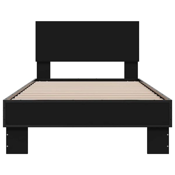 vidaXL Cadre de lit sans matelas noir 90x200 cm