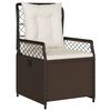 vidaXL Chaises inclinables de jardin lot de 2 marron r&eacute;sine tress&eacute;e