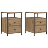 vidaXL Tables de chevet 2 pcs ch&ecirc;ne artisanal bois d'ing&eacute;nierie