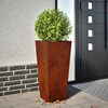 vidaXL Jardini&egrave;res 2 pcs 35x35x75 cm acier r&eacute;sistant aux intemp&eacute;ries