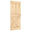 vidaXL Porte coulissante NARVIK 85 x 210 cm (152,5 cm) Naturel et noir