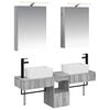 vidaXL Ensemble d'armoire de salle de bain 5 pcs Sonoma gris